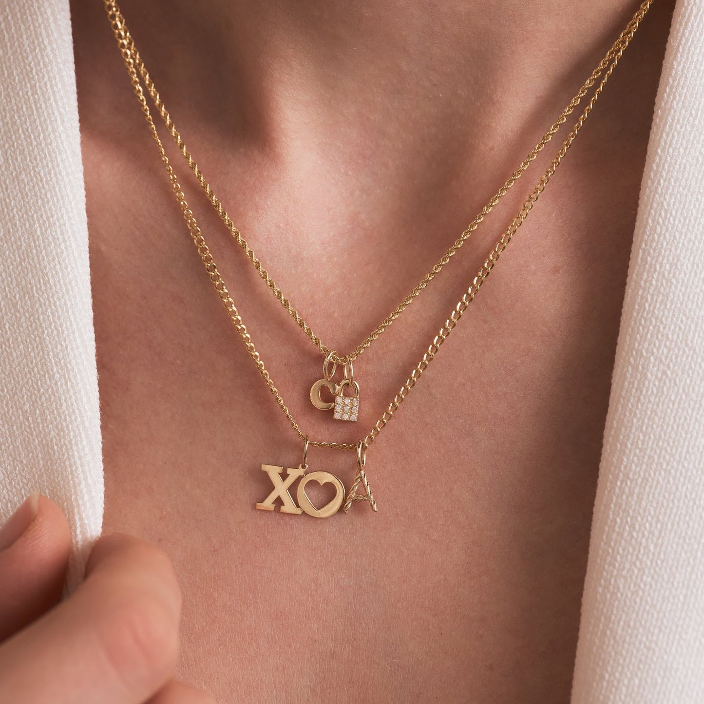 Mini-Charm mit Initialen