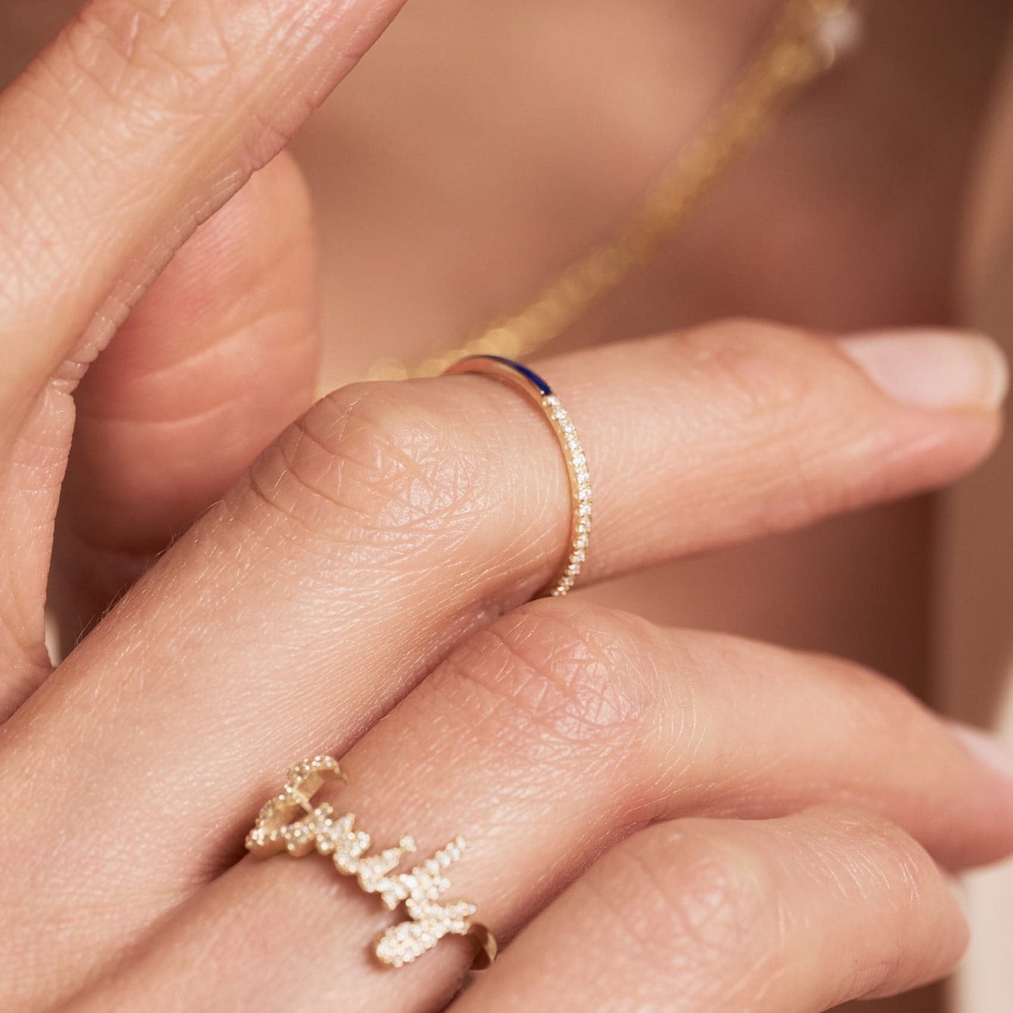 Diamant-Emaille-Ring