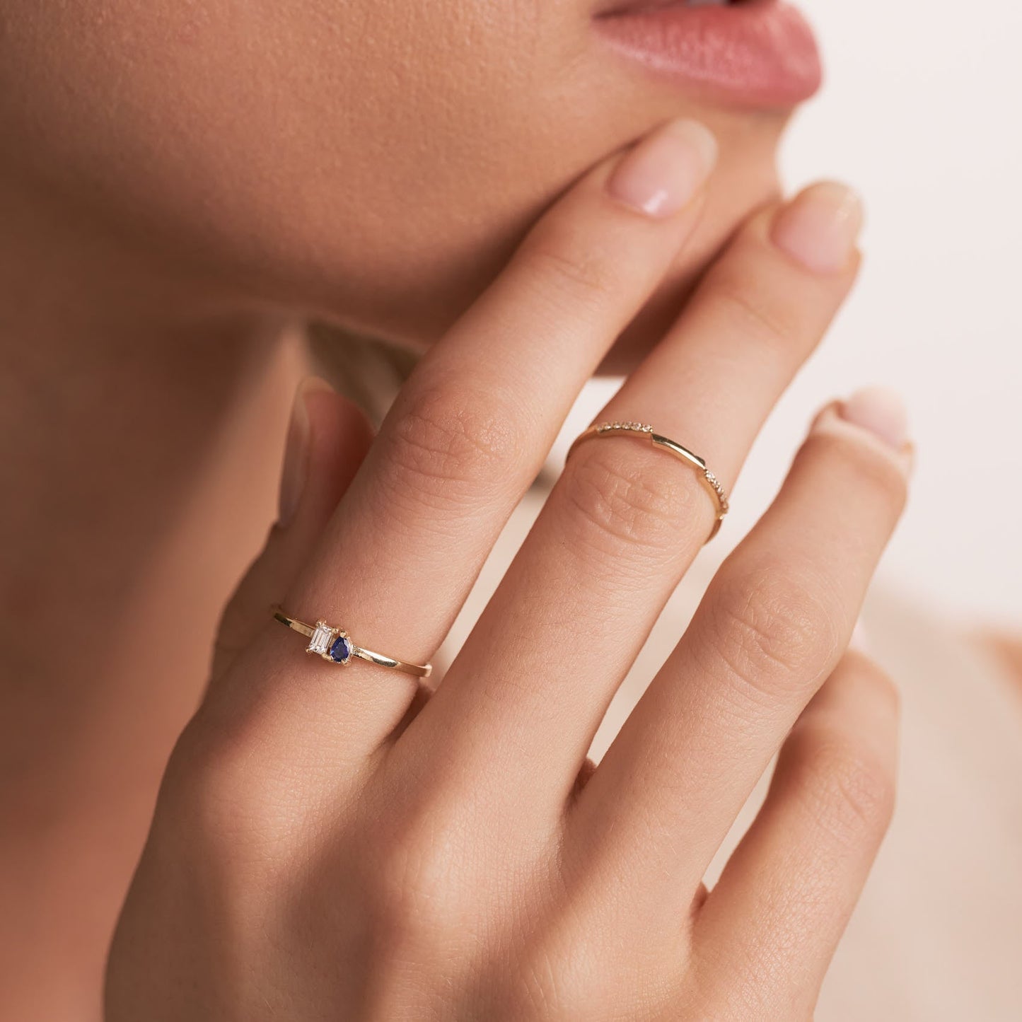 Stapelbarer Diamantring