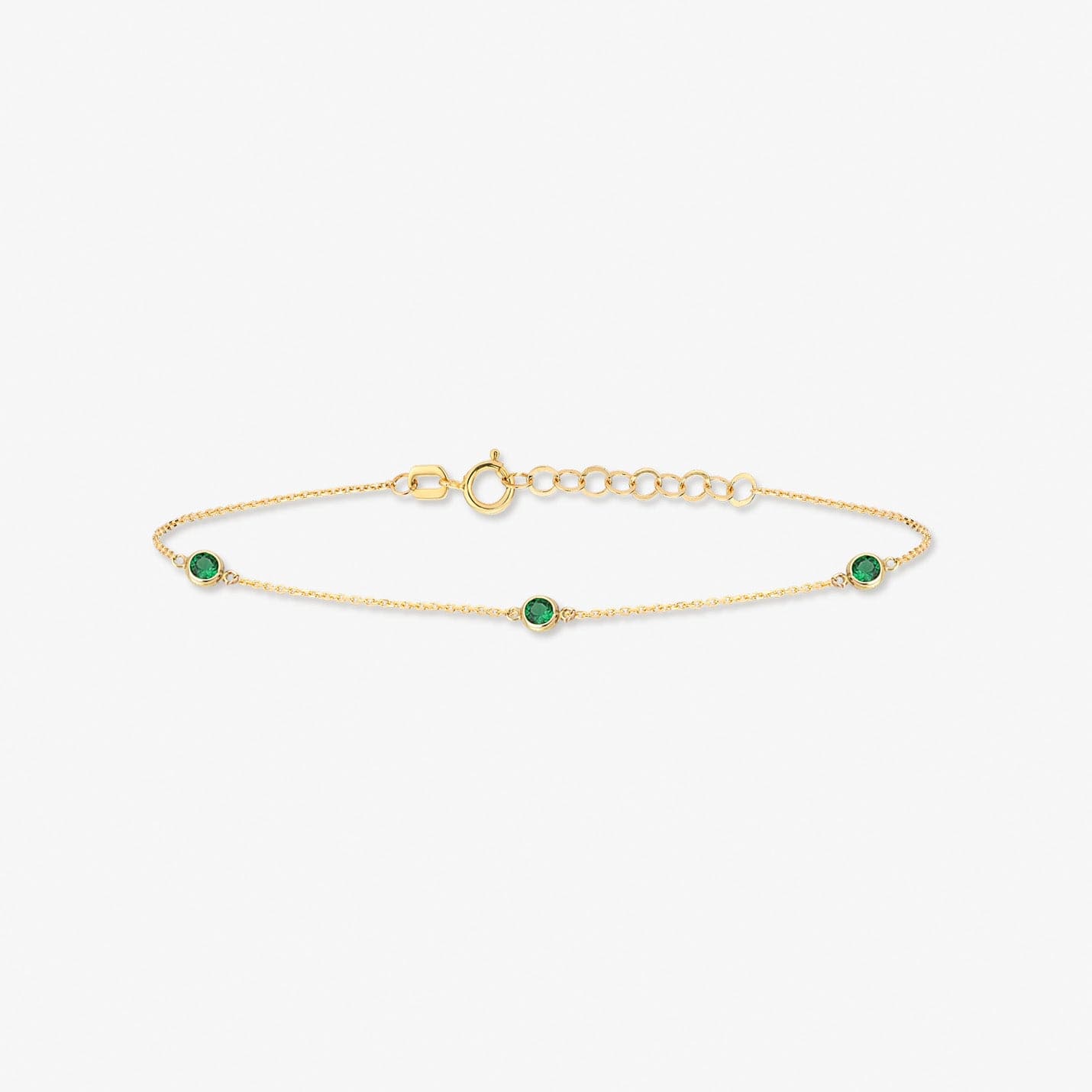 Smaragd-Station-Armband