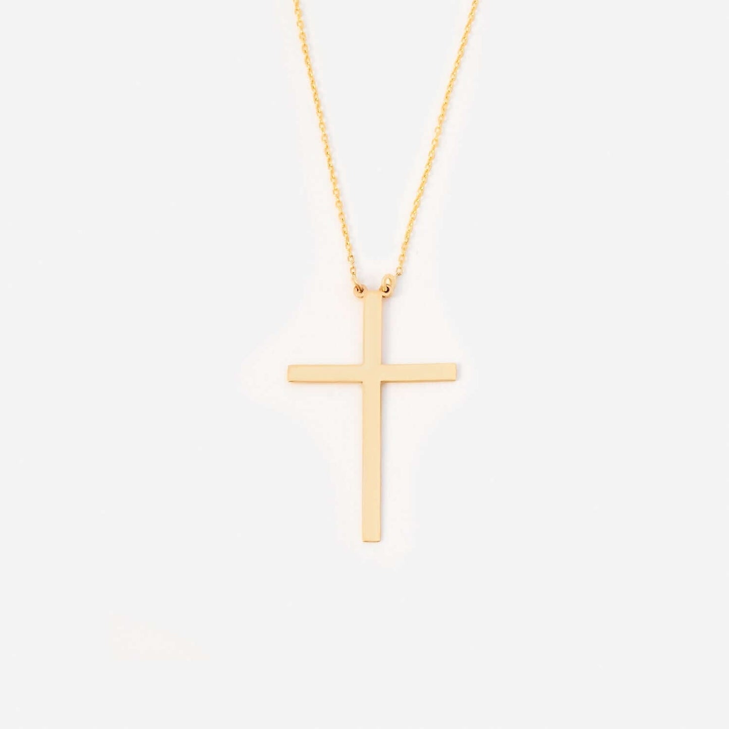 Bold Cross Necklace in 585 Solid Gold