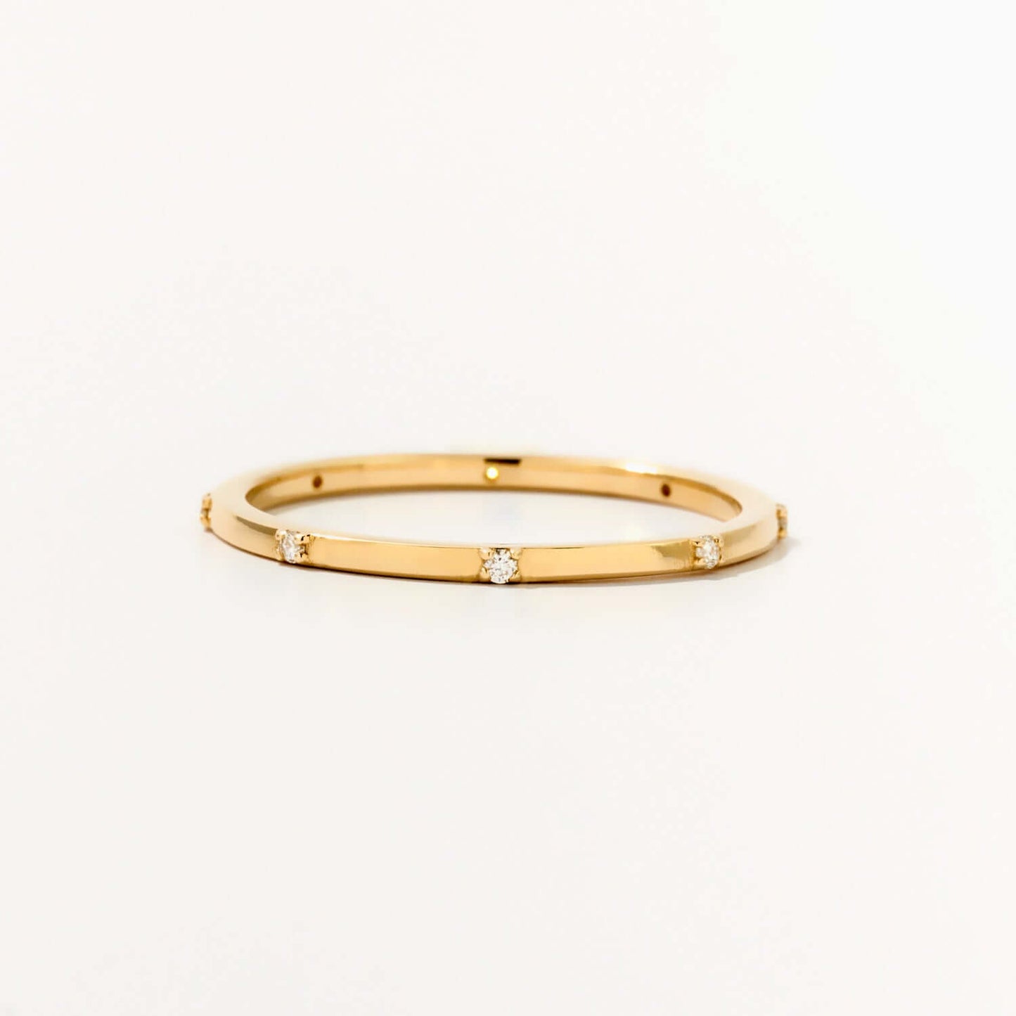 Bague empilage de diamants en or massif 585