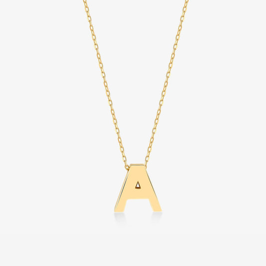Initial necklaces made of 585 solid gold