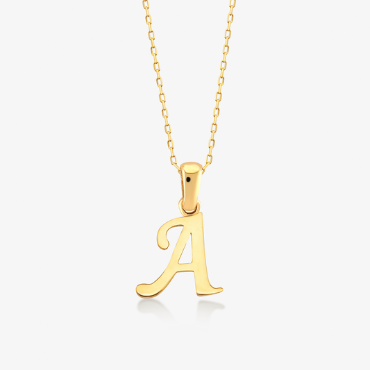 letter necklaces made of 585 solid gold