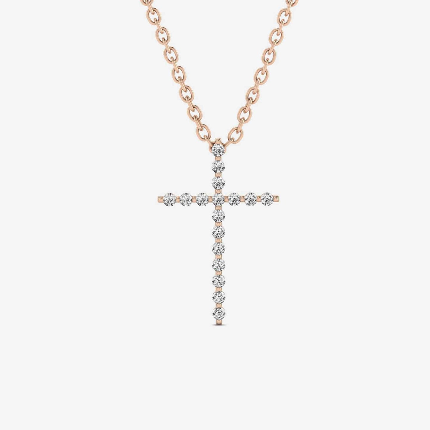 diamond cross necklace made of 585 yellow gold