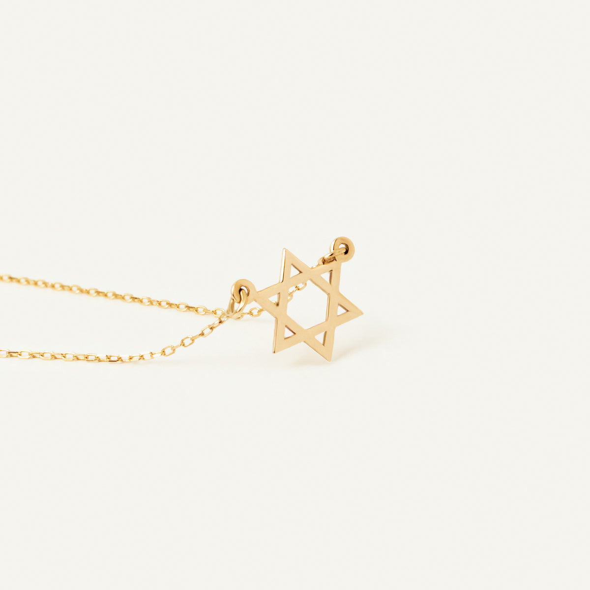 Collier étoile juive en or 585