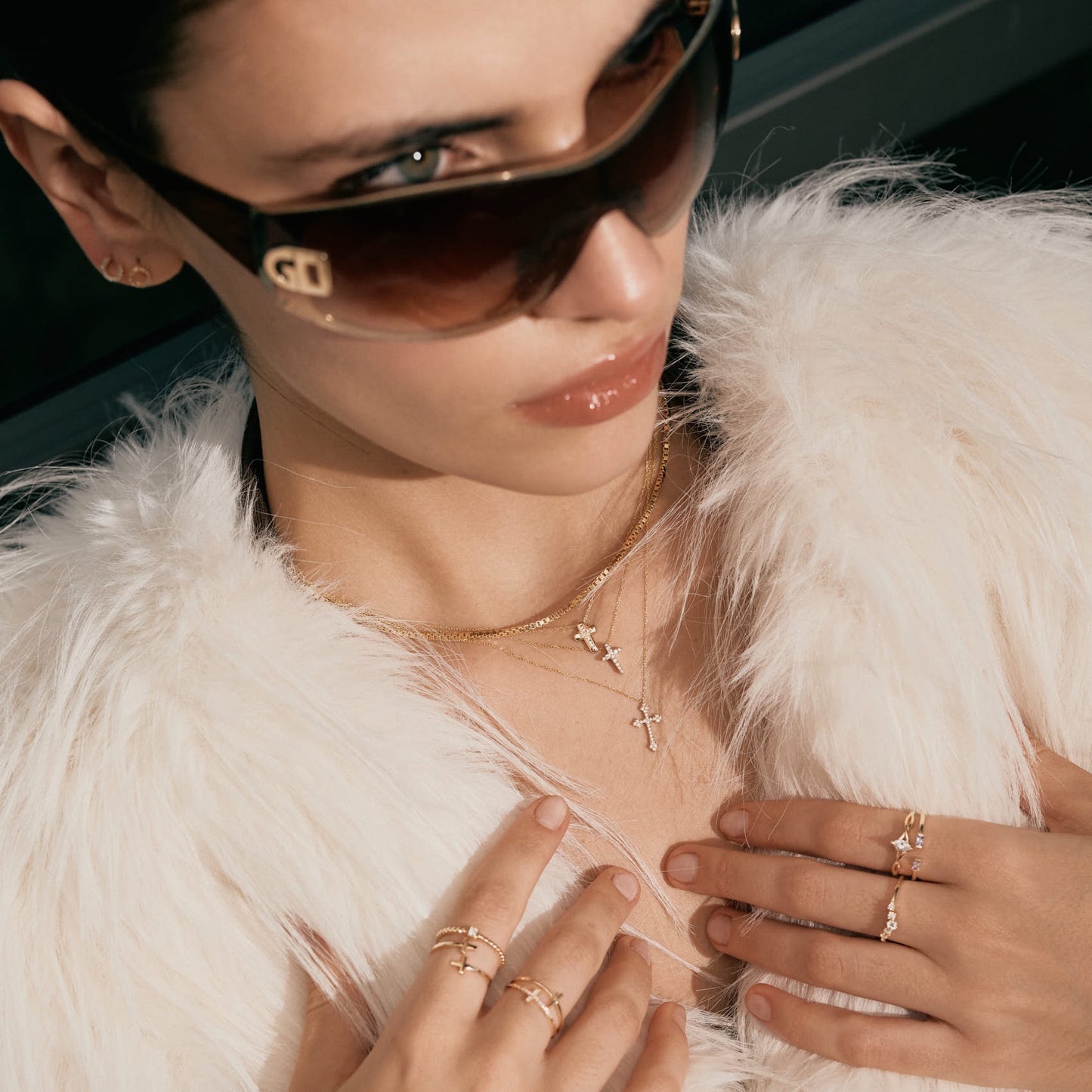 Collier Petite Croix Diamant en or massif 585