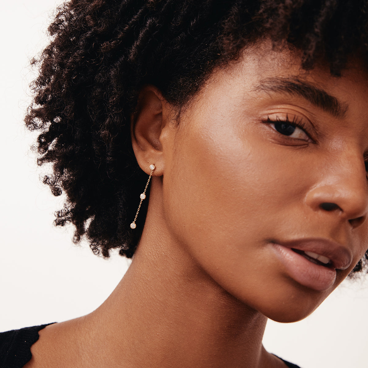 Diamantketten-Ohrringe