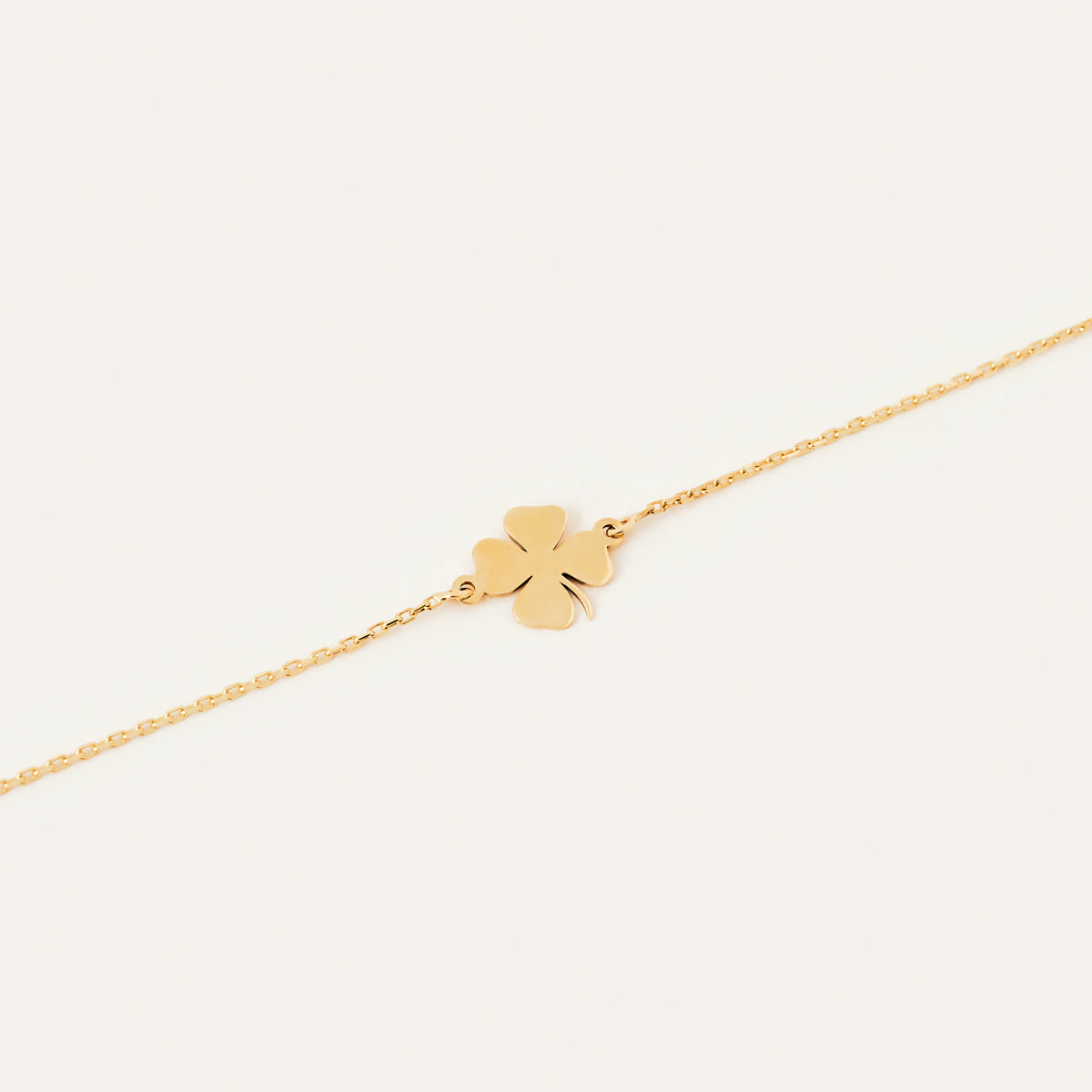 Four-leaf clover bracelet made of 585 gold