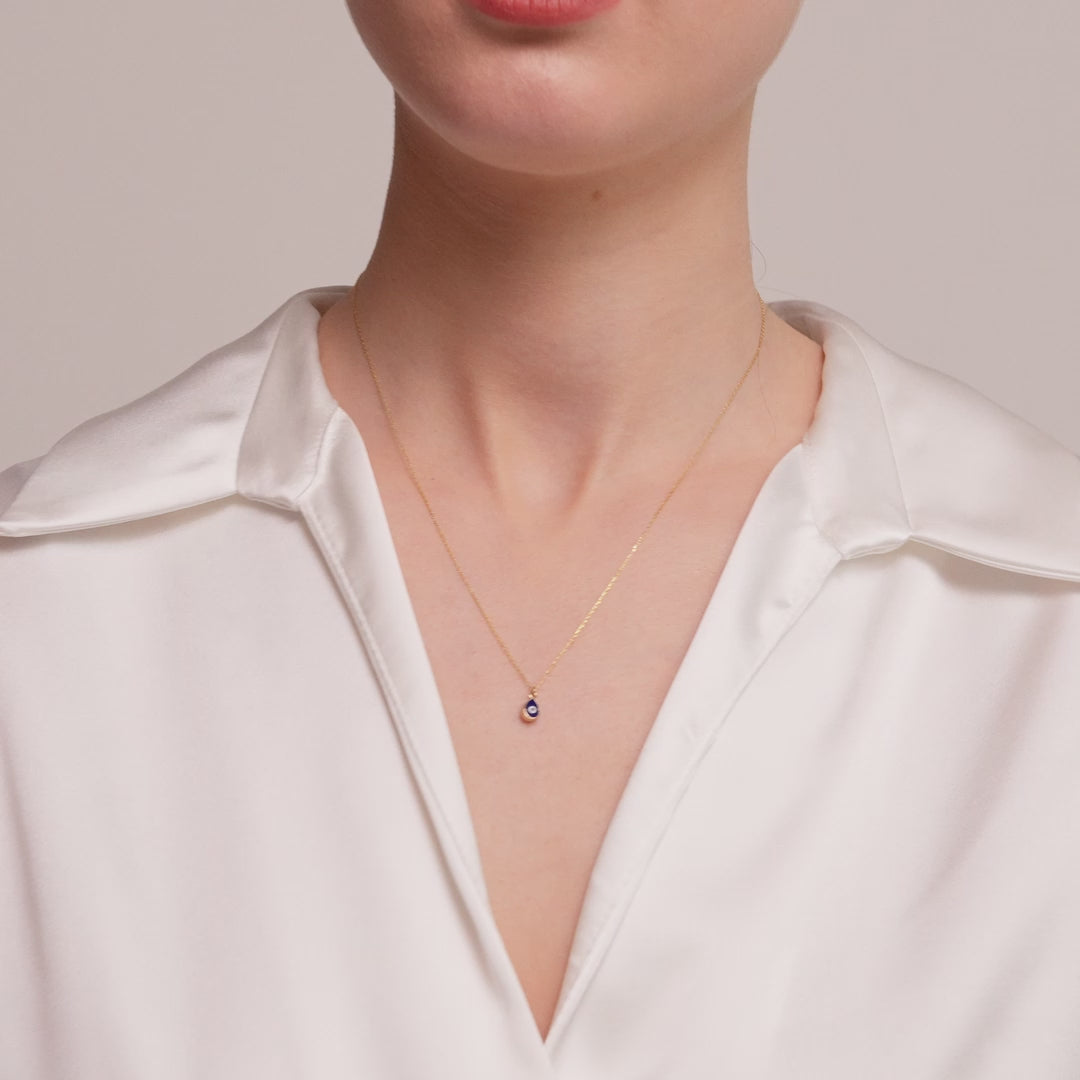 Vertikaler Stangenhalskette - Gelin Diamant