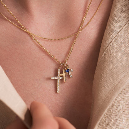 Kreuz- und Geburtsstein-Charms