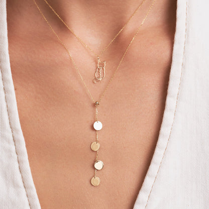 Disc Lariat Halskette