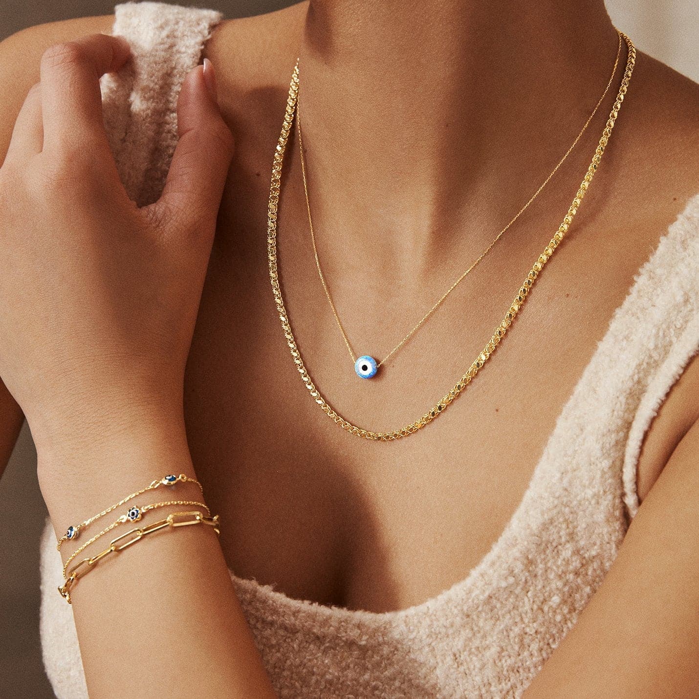 Opal Evil Eye Halskette