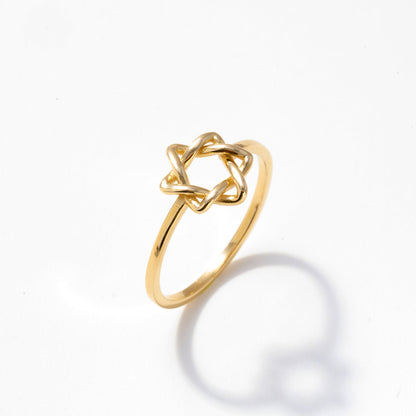 Bague étoile infinie de David en or massif 585