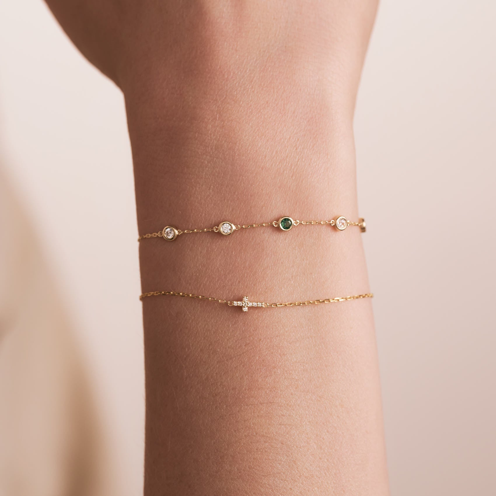 Geburtsstein-Meterware-Armband