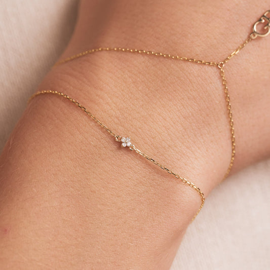 Diamant-Blumenarmband