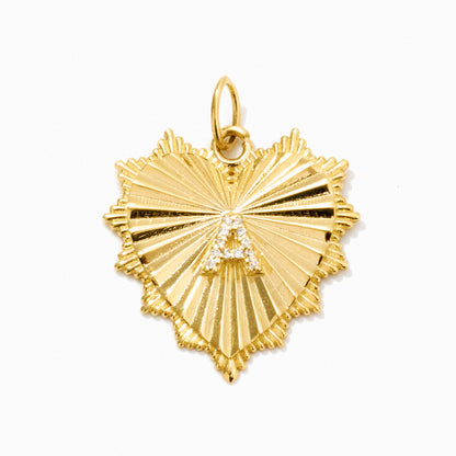 Herz Medaillon Diamant Buchstabe Charm