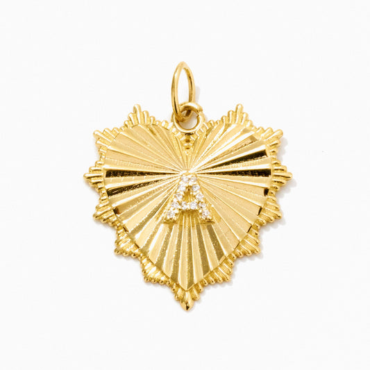 Herz Medaillon Diamant Buchstabe Charm