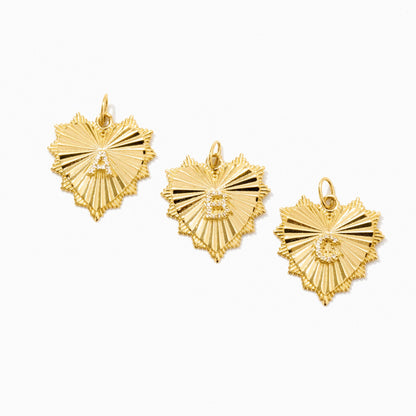 Herz Medaillon Diamant Buchstabe Charm