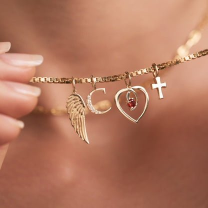 Herz-Charm mit Geburtsstein