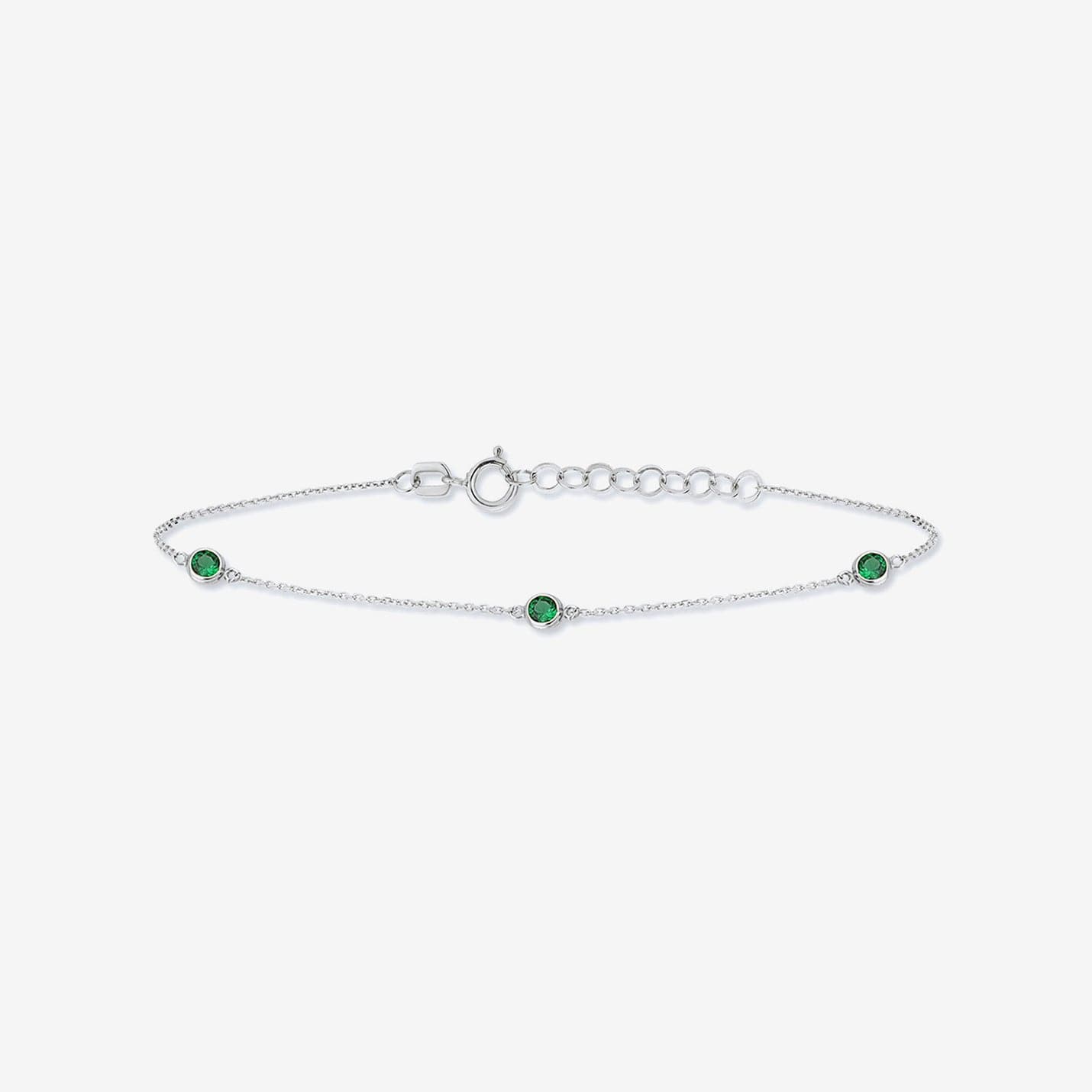 Smaragd-Station-Armband