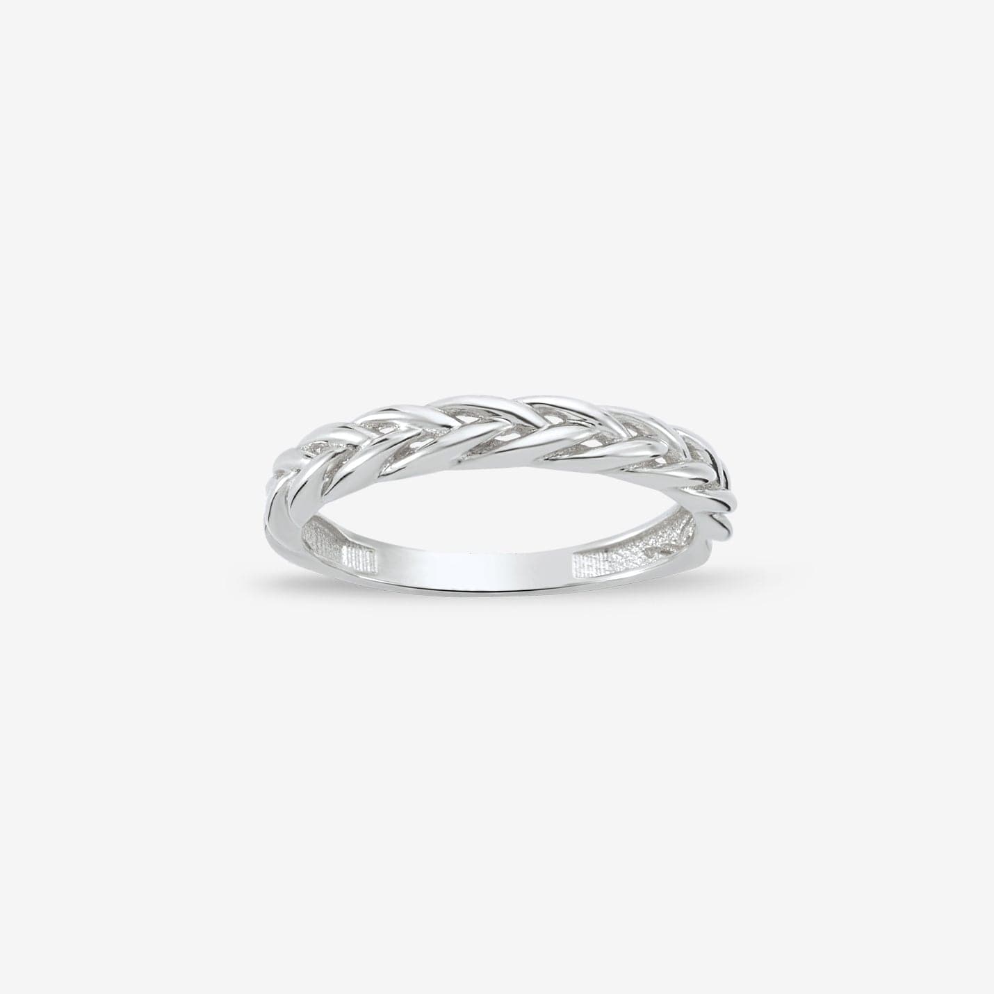 Bague bandeau torsadé en or massif 585