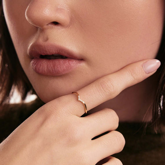 Diamant-Chevron-Ring