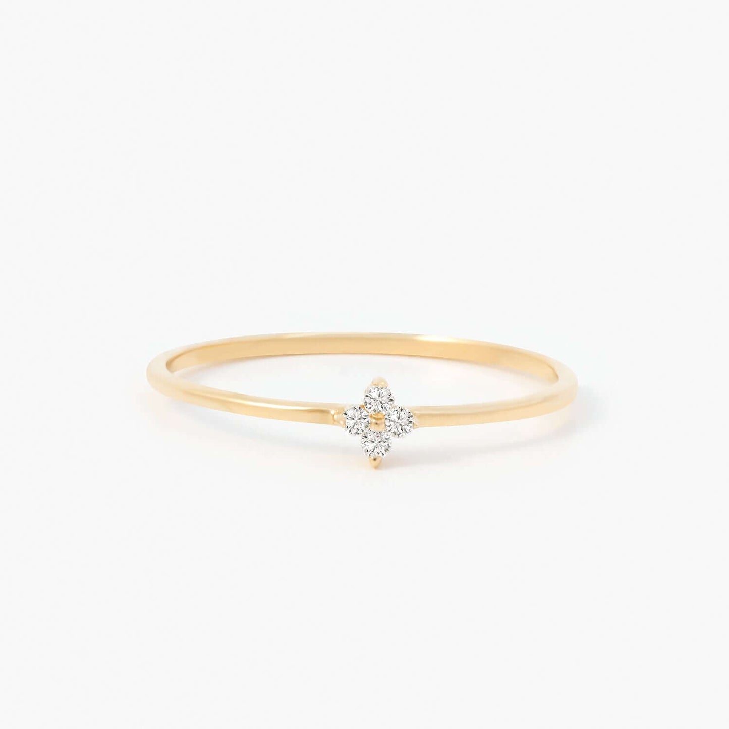 Bague fleur diamant en or massif 585