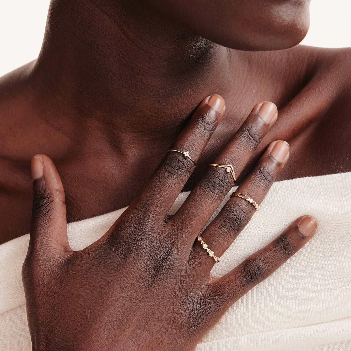 Bague fleur diamant en or massif 585