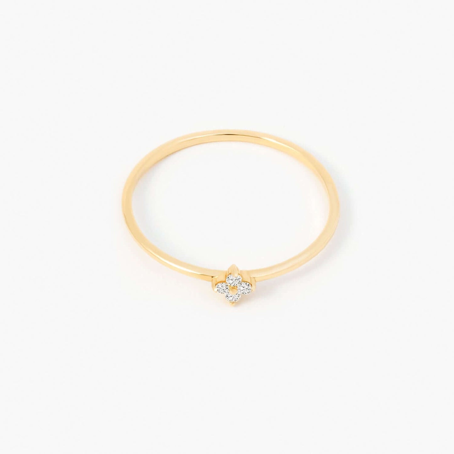 Bague fleur diamant en or massif 585