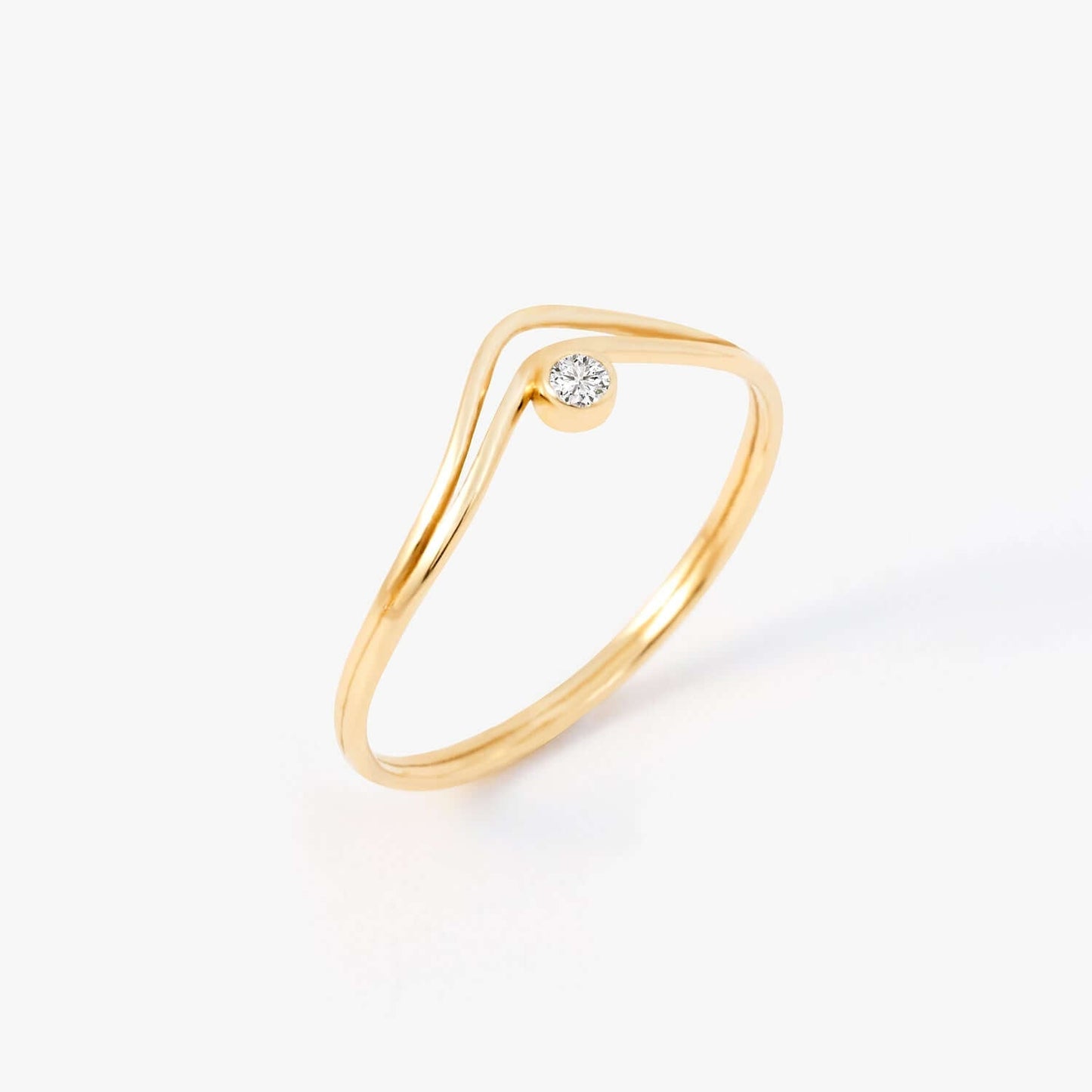 Diamant Solitaire V Ring