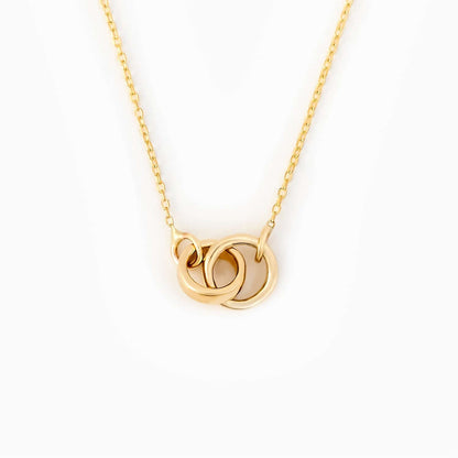 Collier cercles entrelacés en or massif 585
