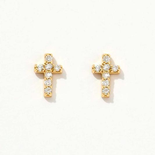 Diamantkreuz Ohrstecker