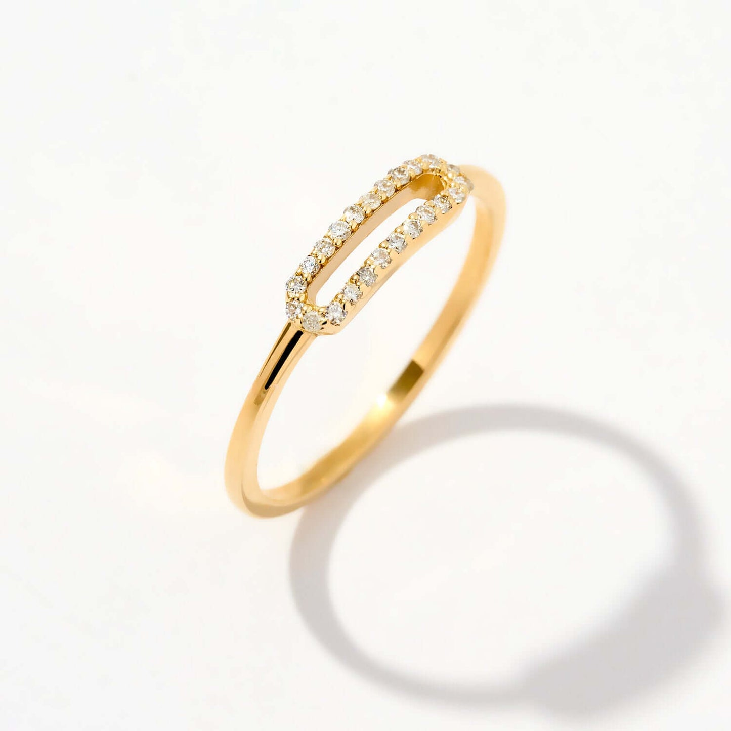 Diamant Büroklammer Ring