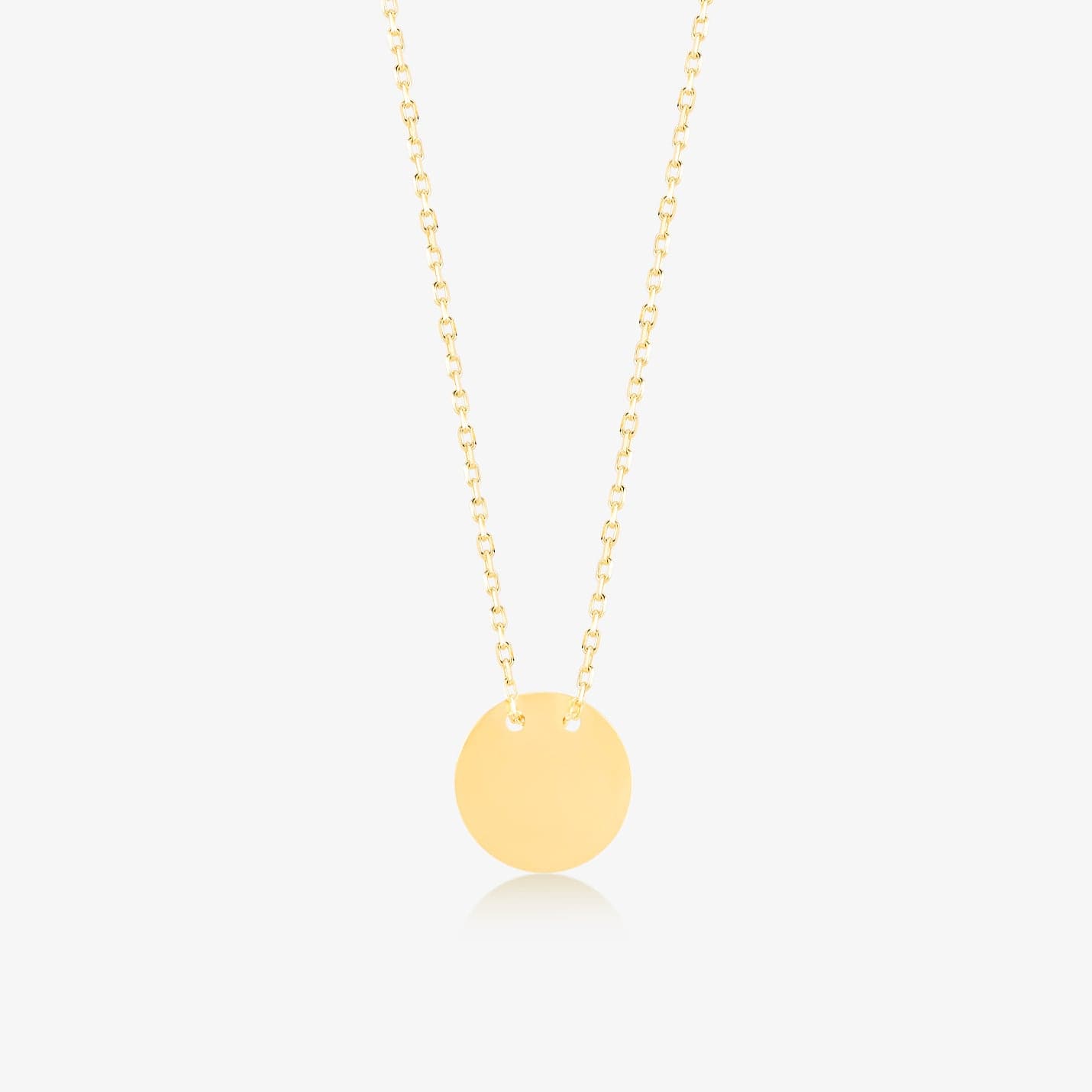 Collier disque en or massif 585