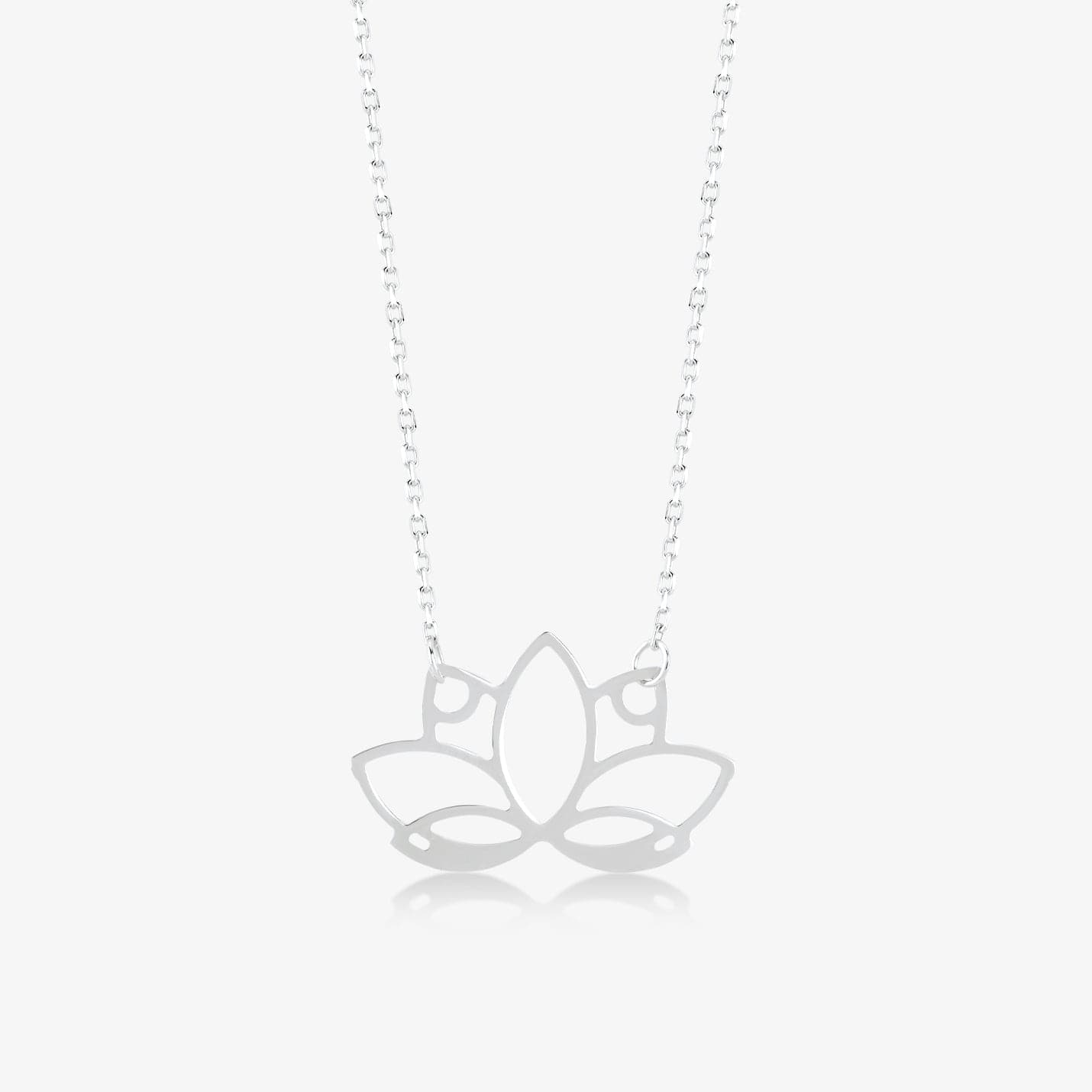 Collier avec pendentif fleur de lotus en or 585