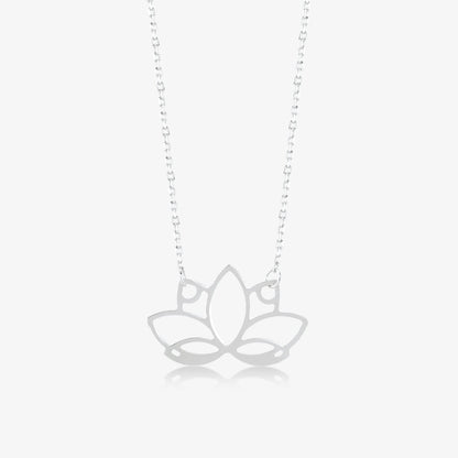 Collier avec pendentif fleur de lotus en or 585