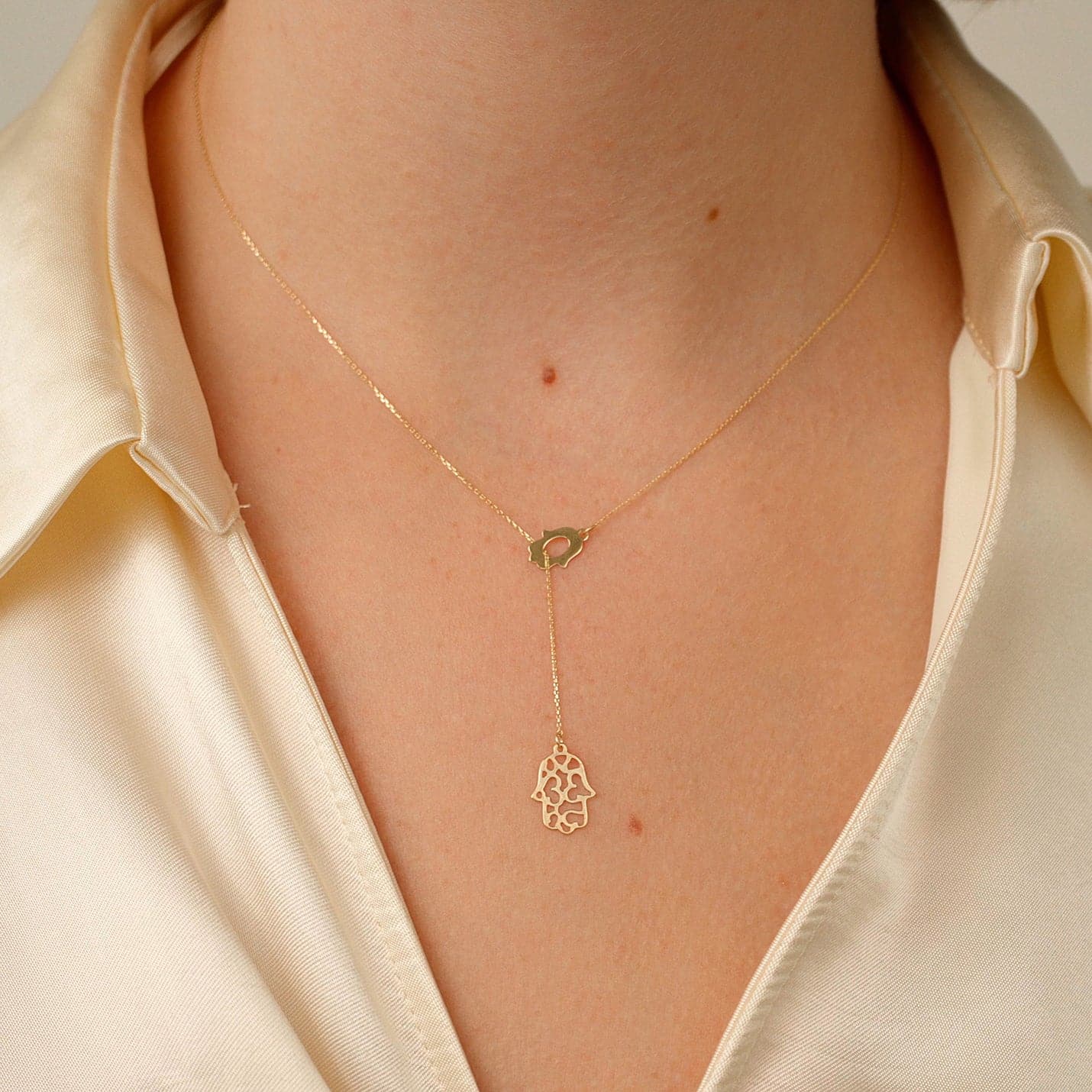 Hamsa Lariat Halskette