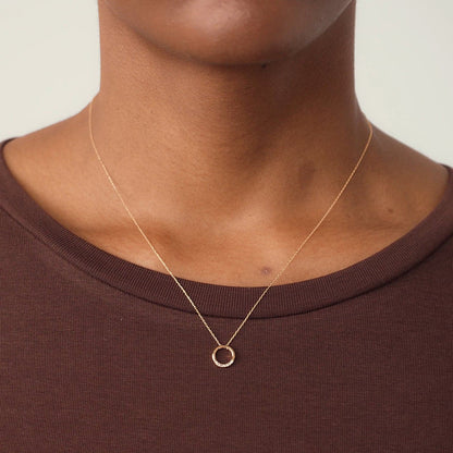 Diamant Kreis Anhänger Halskette