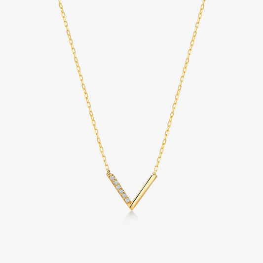 Diamant-Chevron-Halskette