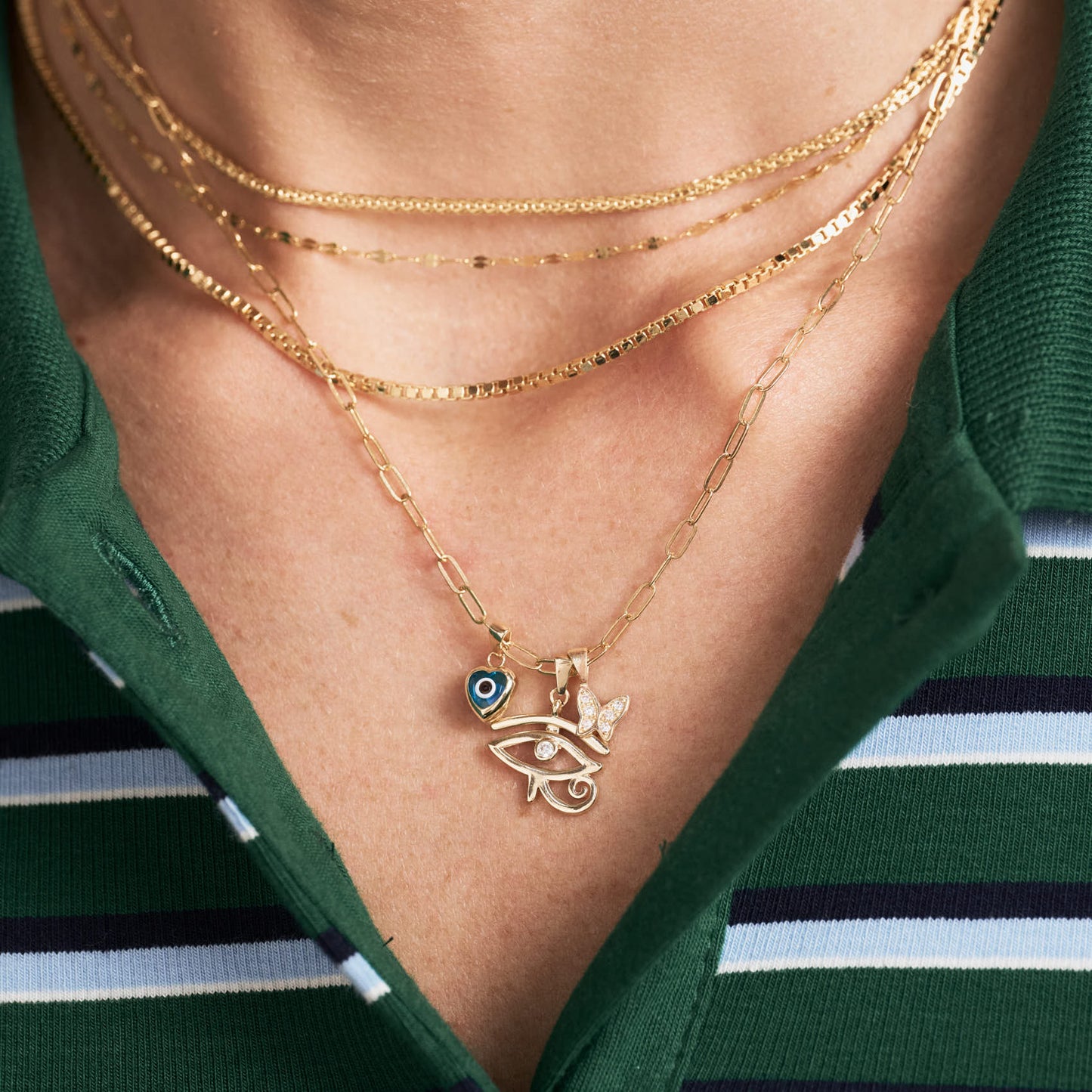 Heart Evil Eye Charm