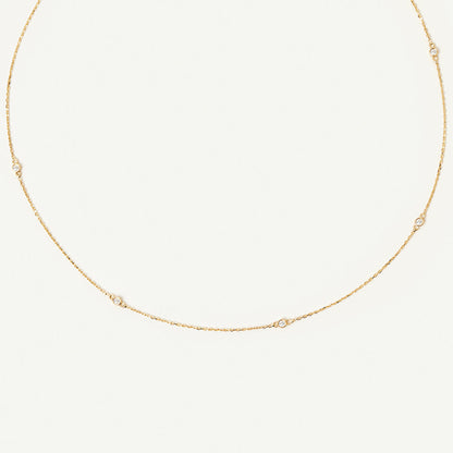 Solitiare Diamond Station Halskette