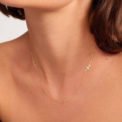 Collier clé de vie en or massif 585