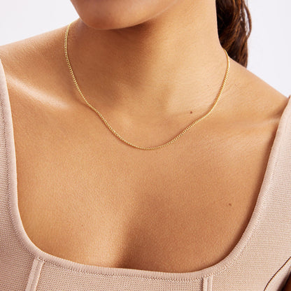 Curb Chain Necklace made of 585 solid gold