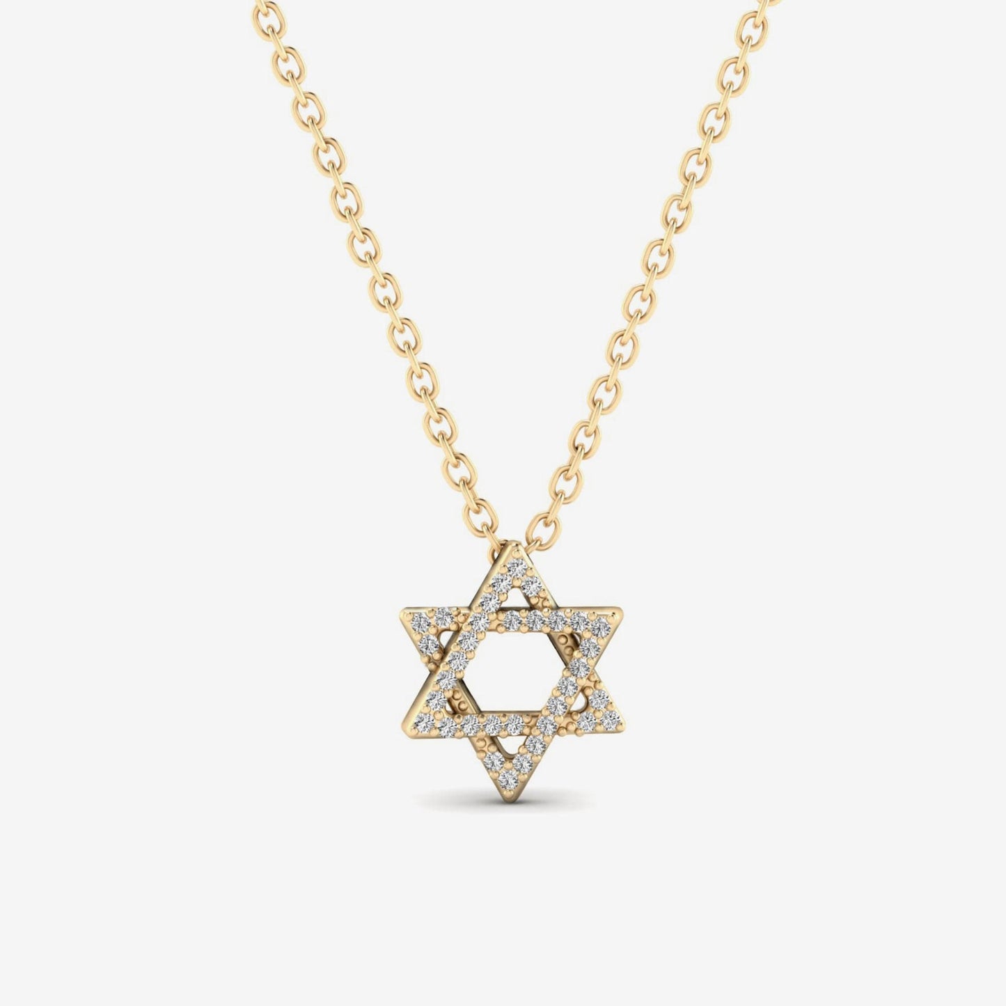 Star of David diamond necklace made of 585 gold