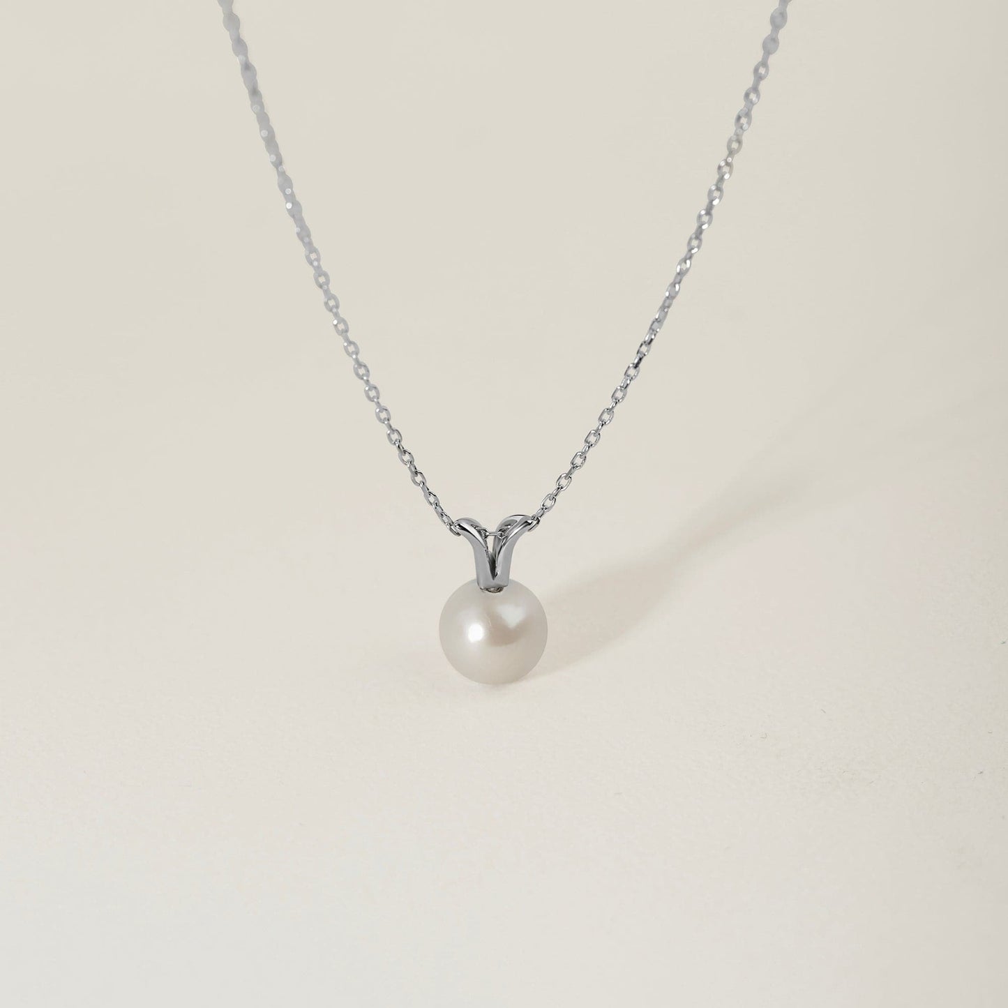 Collier avec pendentif en perles de culture d'eau douce en or jaune 585 (taille de perle de 7 mm)