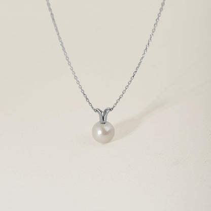 Collier avec pendentif en perles de culture d'eau douce en or jaune 585 (taille de perle de 7 mm)