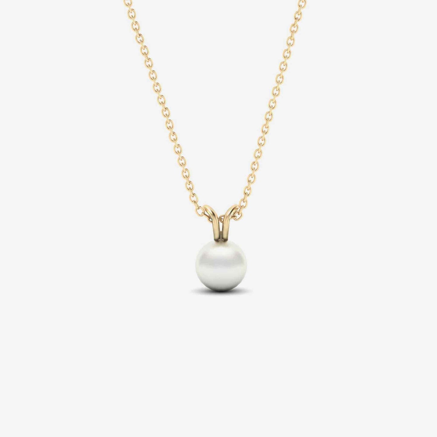 Collier avec pendentif en perles de culture d'eau douce en or jaune 585 (taille de perle de 7 mm)