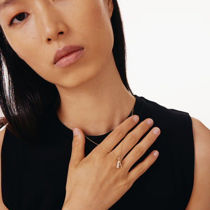 Custom CZ Initial Anhänger Halskette