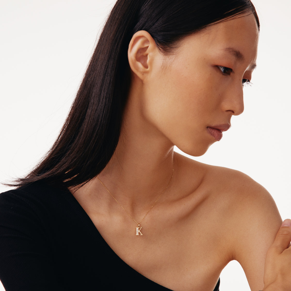 Custom CZ Initial Anhänger Halskette